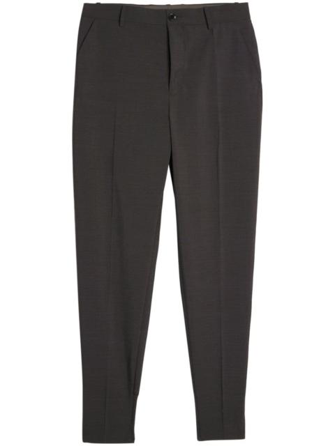 logo-appliquÃ© tapered cotton trousers