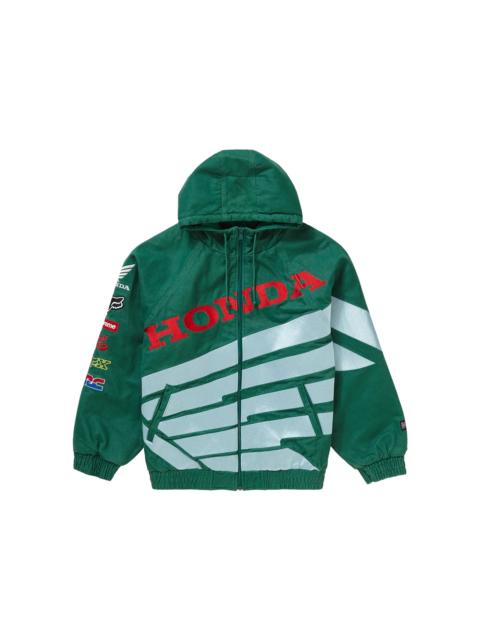 Supreme Honda Fox Racing Puffy Zip Up Jacket Dark Green