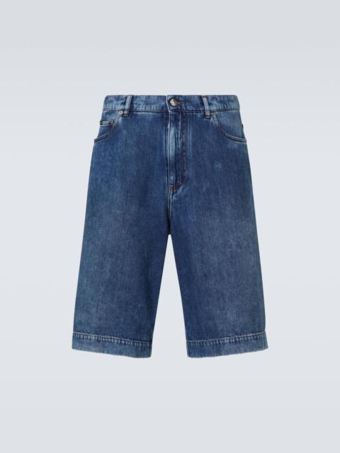 Logo denim Bermuda shorts