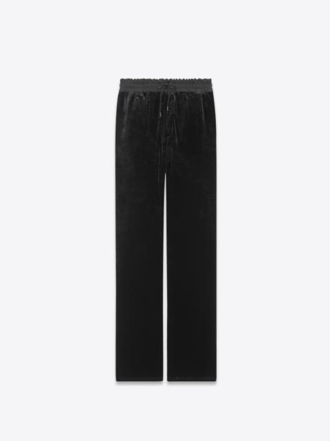 wide-leg sweatpants in velvet jersey