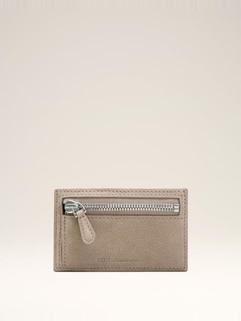 GREY COW LEATHER CARROUSEL ZIPPED CARD HOLDER