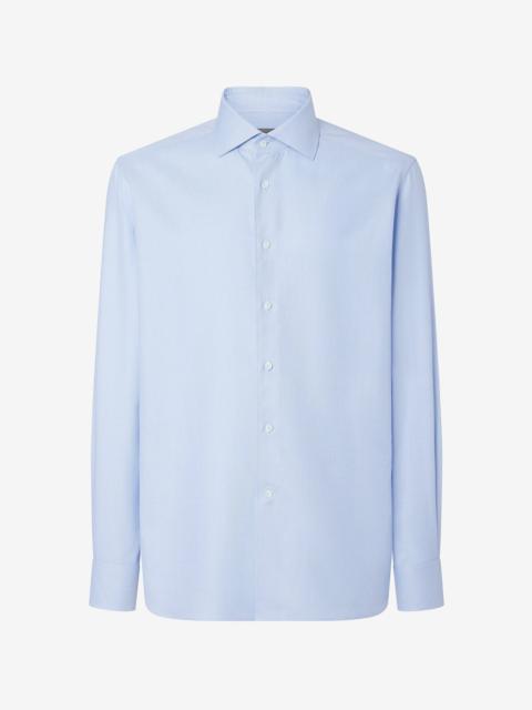 Light Blue textured cotton shirt