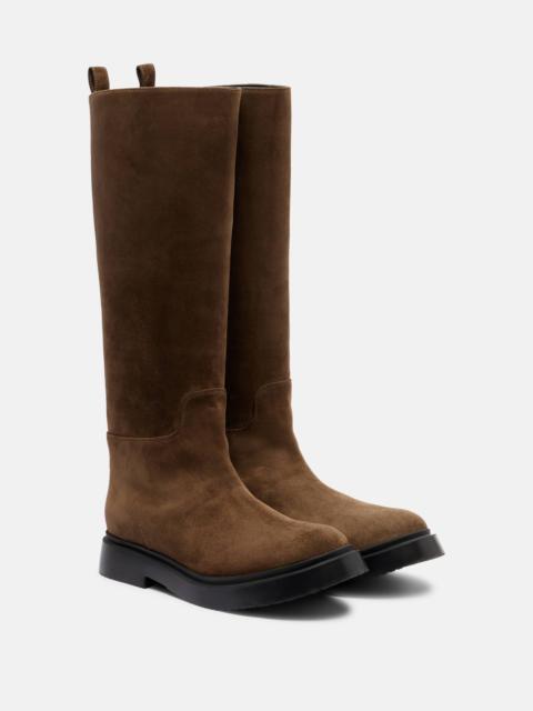 Bank suede knee-high boots