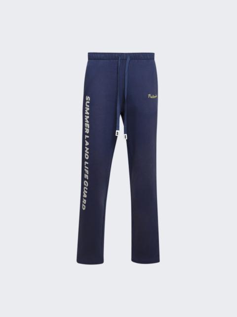Life Guard Wide Sweatpants Worn Navy Fleece