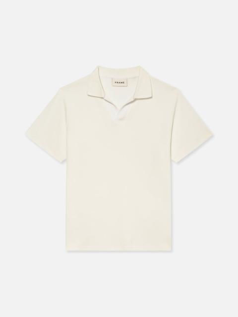Jacquard Polo in Off White