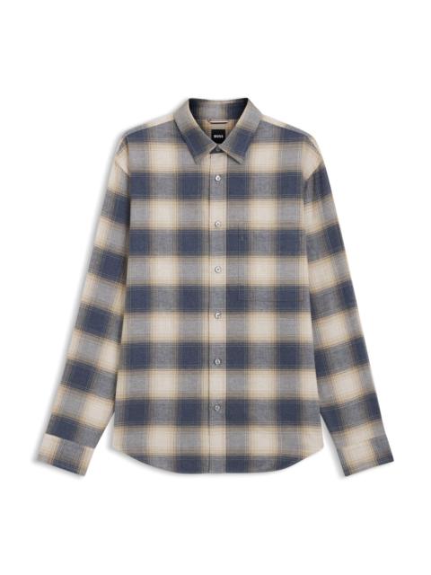 CHECKED RELAXED-FIT SHIRT IN COTTON FLANNEL