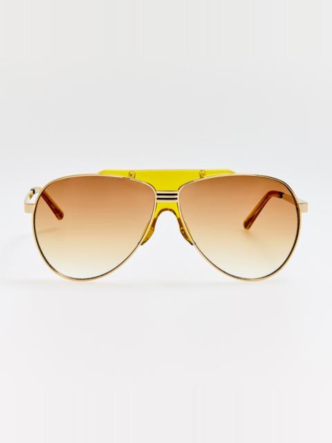 Amelia Sunglasses in Gold and Mustard