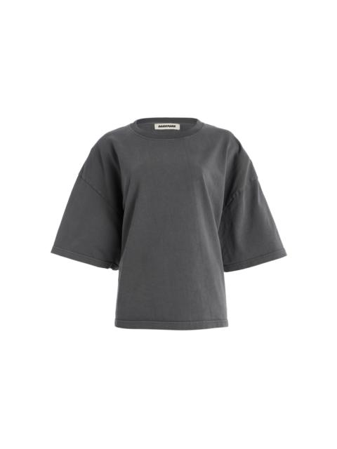 Doyle Draped Cotton T-Shirt grey