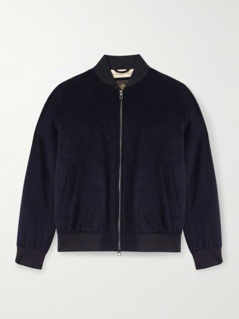 Ivy Storm System® Cashmere-Felt Bomber Jacket Navy