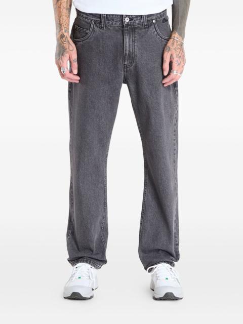 straight denim trousers