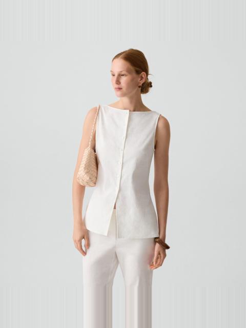 Boatneck Cutaway Top in Good Linen