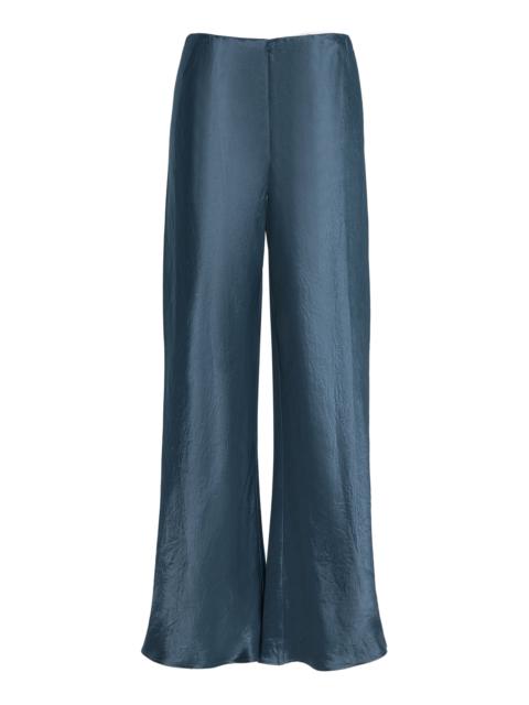 Kobe Satin Flare Pant blue