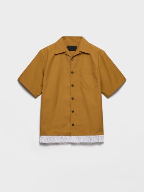 Cotton blend fringed bowling shirt