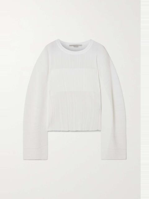 Ribbed-knit sweater