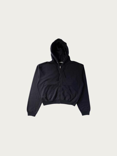 High Twist Light Sweat Zip Parka - Ink Black
