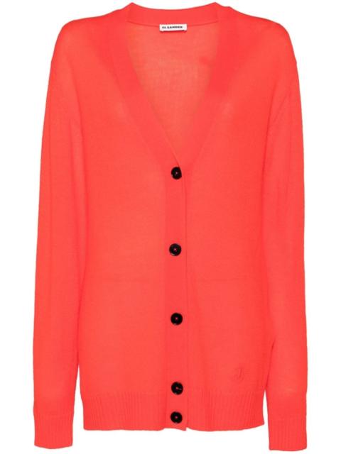 Jil Sanda+ logo embroidery cardi-coat