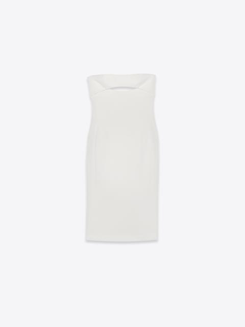 cut-out midi dress in satin crepe