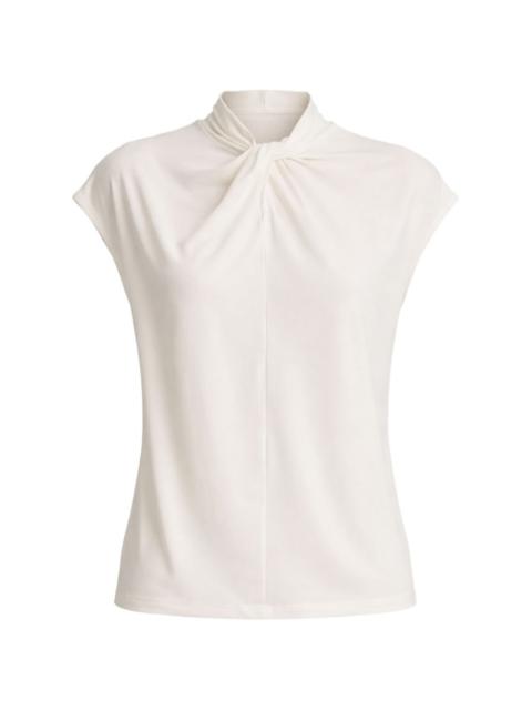 sleeveless twist-neck top