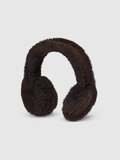 GG suede and merino wool ear muffs