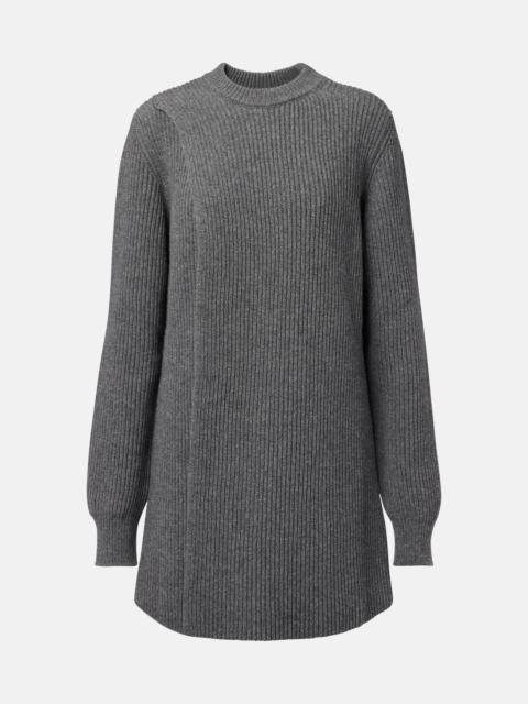 Ribbed-knit wool sweater