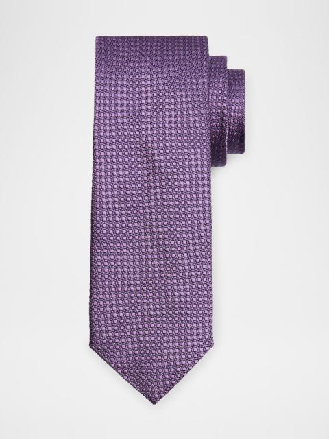 Men's Textured Dot Silk Tie