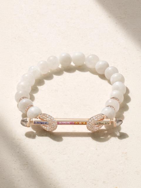 Chakra 18-karat Rose Gold Multi-stone Bracelet