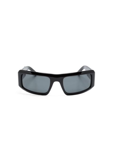 logo-plaque rectangle-frame sunglasses