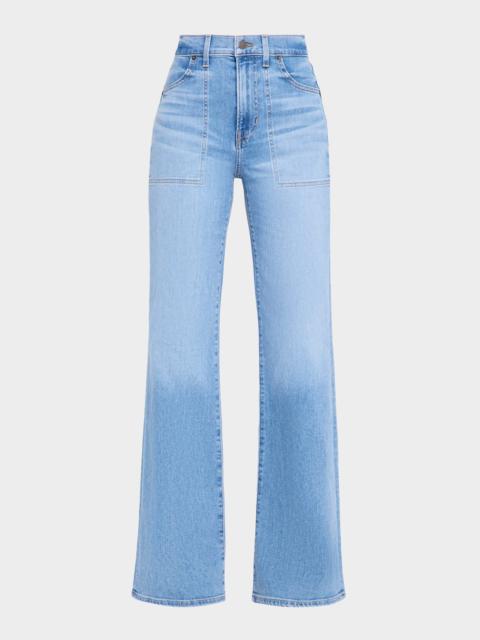 Crosbie Wide-Leg Jeans with Pocket Details