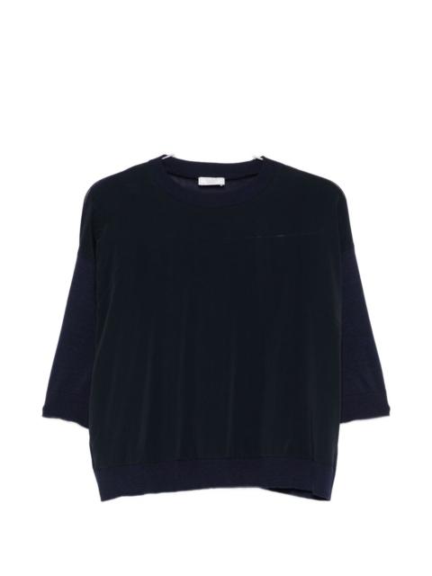 panelled knitted top