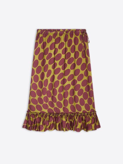 PRINTED RUFFLED SKIRT