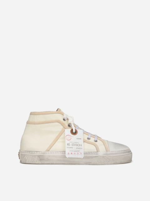 Fabric vintage mid-top sneakers