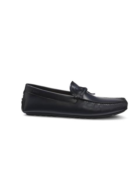BOW-TRIM DRIVER MOCCASINS IN LEATHER