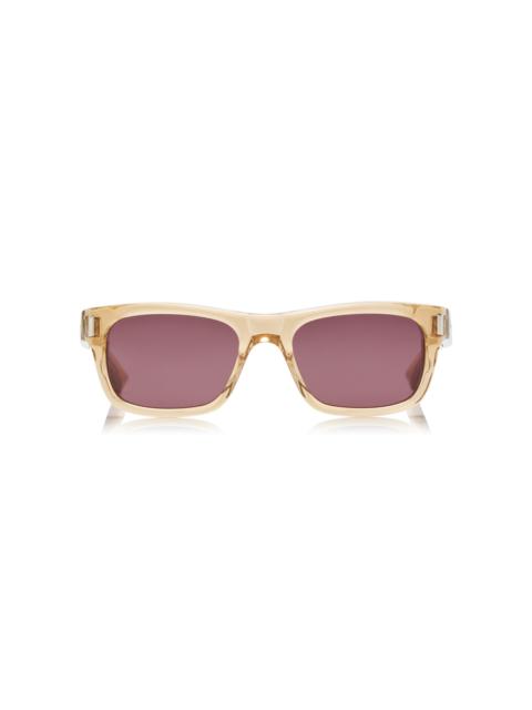 Square-Frame Acetate Sunglasses yellow