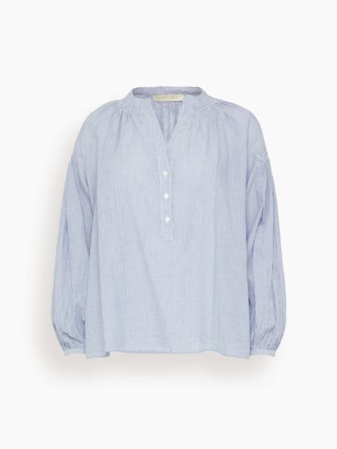 Nipoa Top in Blanc/Bleu