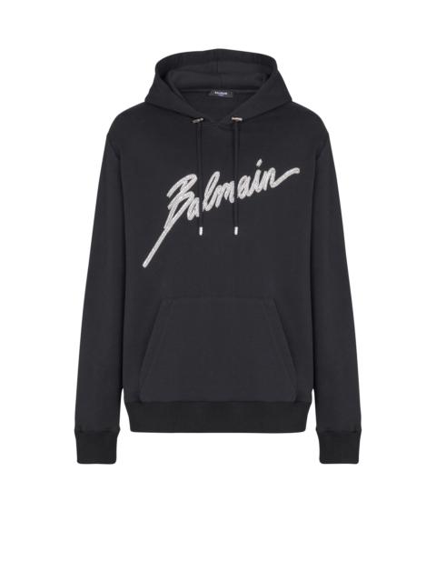 Embroidered Balmain Letter hoodie