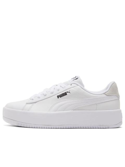 (WMNS) PUMA Lily Platform Leather 'White' 384617-01