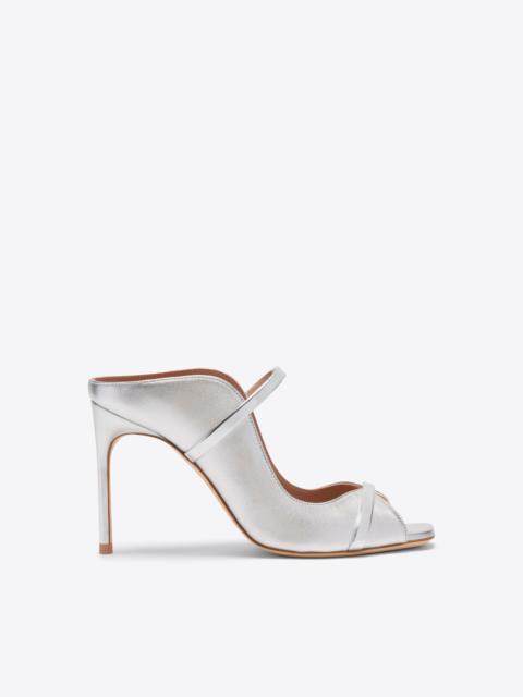 Noah 90 Silver Metallic Leather Sandals