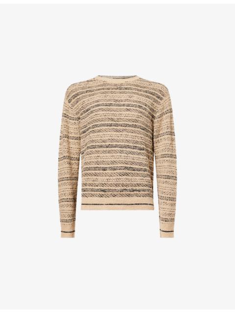 Striped Crewneck Cotton-Blend Jumper