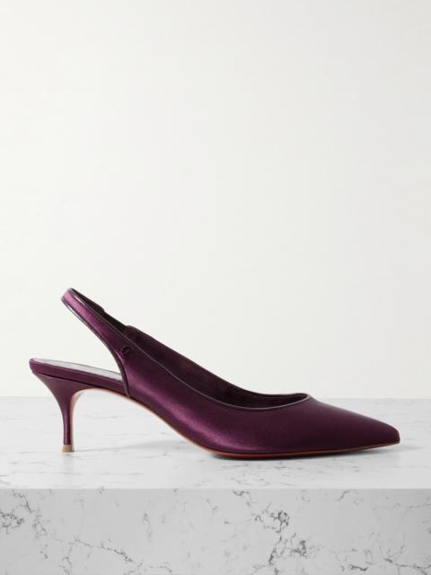 Sporty Kate 55 Satin-crepe Slingback Pumps