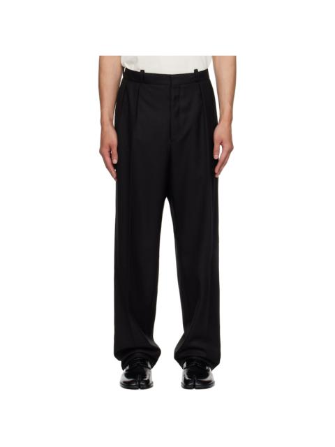 Black Virgin Wool Trousers