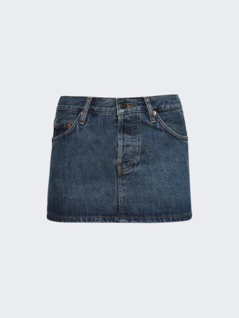 Denim Micro Mini Skirt Indigo