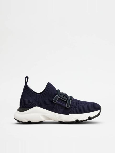 KATE SLIP-ON SNEAKERS IN FABRIC - BLUE