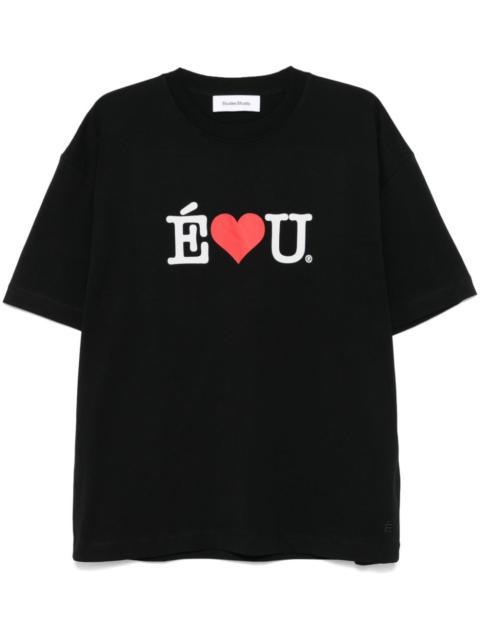 slogan-print T-shirt