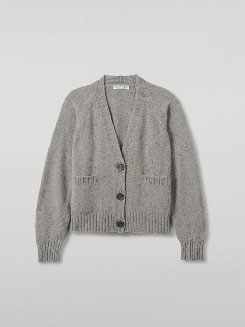 Donegal Cashmere Grey V Neck Cardigan