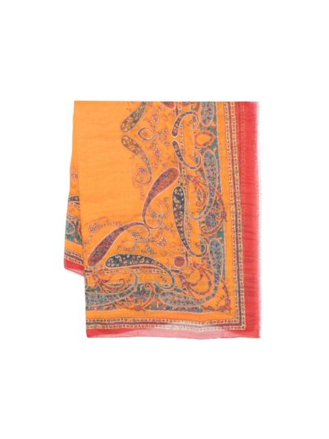 paisley-print scarf
