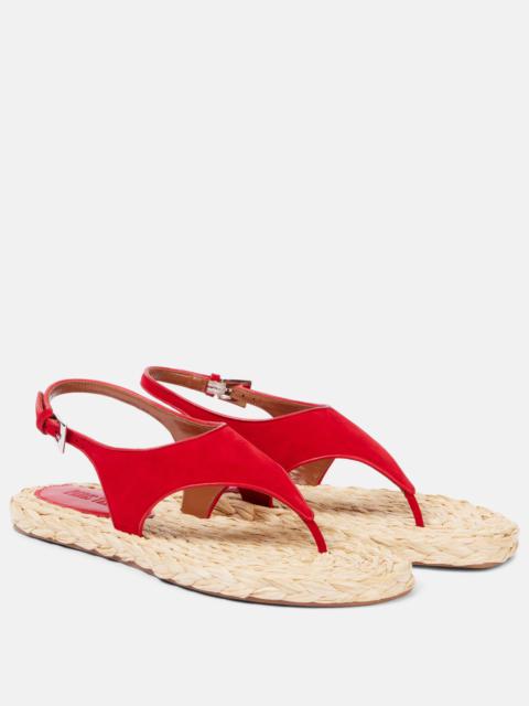 Amalfi suede thong sandals
