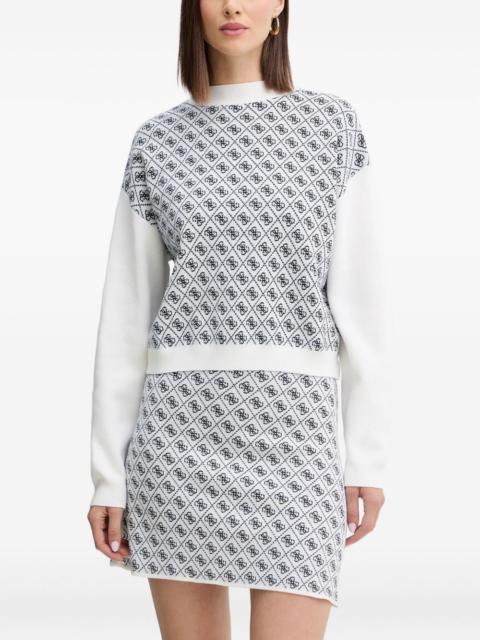 patterned long-sleeve sweater