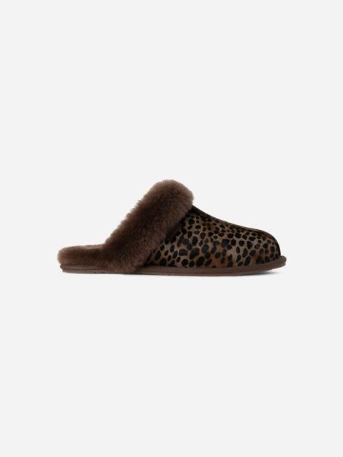 ® Women's Scuffette Caspian Sheepskin/Cow Hair Slippers in Burnt Cedar