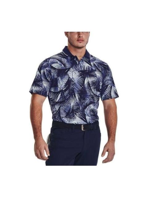 Under Armour Iso-Chill Graphic Palm Polo Shirt 'Blue Multi' 1377367-410