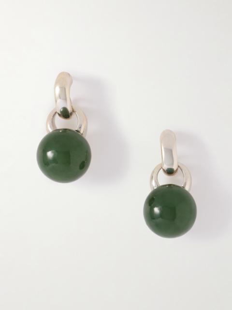 Everyday Silver And Jade Earrings